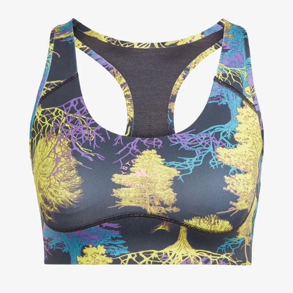 Adidas by Stella McCartney True Purpose bra, shock slime blue bay deep lilac, M - Picture 4 of 11